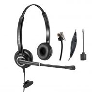 BeeBang Telephone Headset Cisco IP Phone Headsets Binaural RJ9 Headphone with Microphone Noise Cancelling for Cisco IP Phones Only
