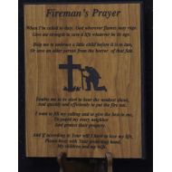 BeeCraftsLaseredWood Firemans prayer plaque