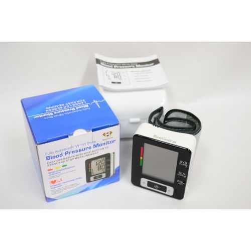  BeeGoline Wrist Blood Pressure Monitor Accurately Detects Blood Pressure Heart Rate & Irregular Heartbeat Cardiologist Approved Large LCD 2 User Selection 180 Memory Easy to Operat