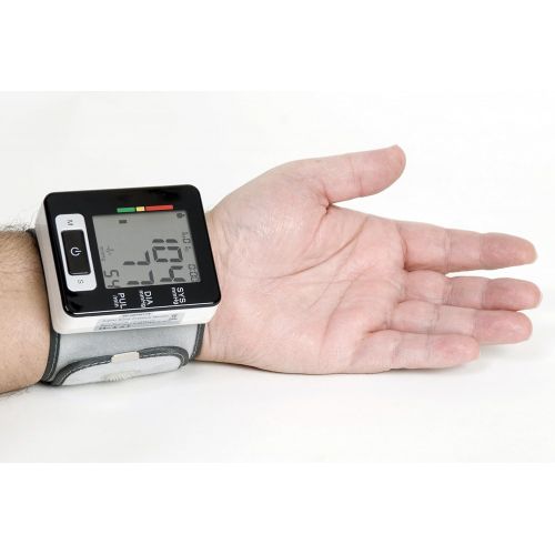  BeeGoline Wrist Blood Pressure Monitor Accurately Detects Blood Pressure Heart Rate & Irregular Heartbeat Cardiologist Approved Large LCD 2 User Selection 180 Memory Easy to Operat