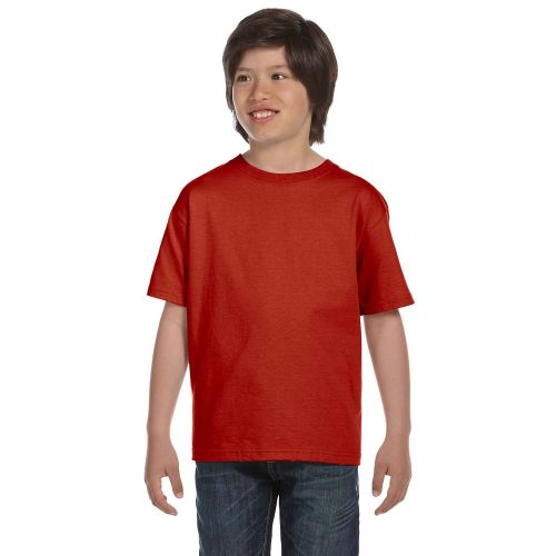  Beefy-T Boys Deep Red Cotton T-Shirt by Hanes