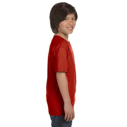  Beefy-T Boys Deep Red Cotton T-Shirt by Hanes