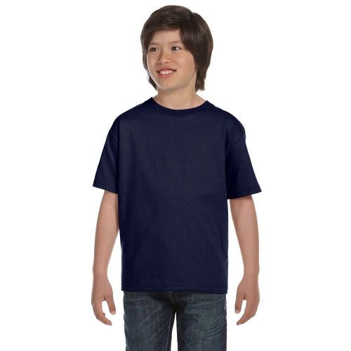  Beefy-T Boys Navy Blue Cotton T-shirt by Hanes