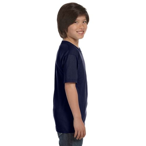  Beefy-T Boys Navy Blue Cotton T-shirt by Hanes