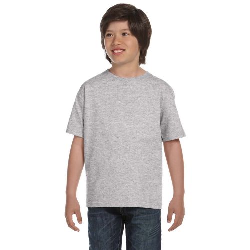  Beefy-T Boys Grey Cotton T-Shirt by Hanes