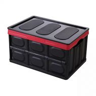 Beeiee Collapsible Car Trunk Organizer 20.4 x 13 x 10 XL Large Size Storage Box, Perfect for SUV, Auto, Vehicle, Family Vans, Travel and Camp (Black)