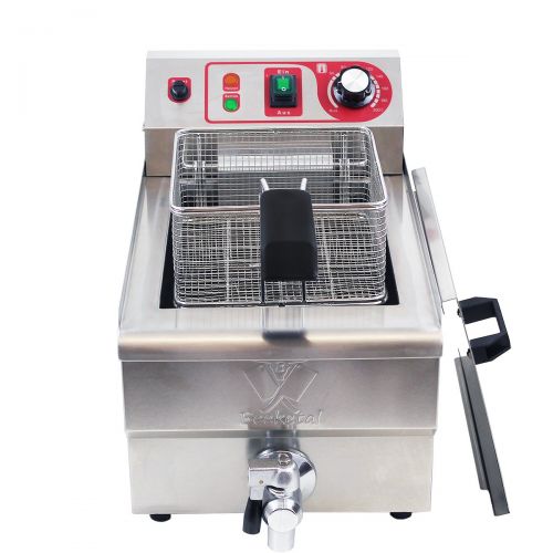  Beeketal BWF-101P Profi Gastronomie Kaltzonen Fritteuse (10 Liter Volumen fuer max. 6 Liter OEl) Edelstahl Gastro Imbiss Friteuse mit Doppelheizspirale, Temperaturkontrolle und Fetta