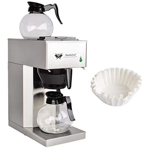  Beeketal BGK6 Gastro Rundfilter Kaffeemaschine 6 Liter, Edelstahl Filterkaffeemaschine doppelwandig mit 2 Heizsystemen (Bruehen/Warmhalten), Fuellstandsanzeiger und rosftreiem Perman