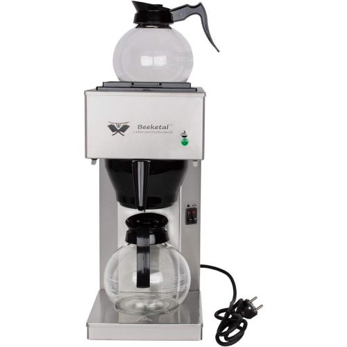  Beeketal BGK6 Gastro Rundfilter Kaffeemaschine 6 Liter, Edelstahl Filterkaffeemaschine doppelwandig mit 2 Heizsystemen (Bruehen/Warmhalten), Fuellstandsanzeiger und rosftreiem Perman