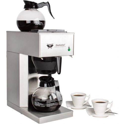  Beeketal BGK6 Gastro Rundfilter Kaffeemaschine 6 Liter, Edelstahl Filterkaffeemaschine doppelwandig mit 2 Heizsystemen (Bruehen/Warmhalten), Fuellstandsanzeiger und rosftreiem Perman