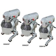 Beeketal BSM10P Profi Teigknetmaschine mit Planetenruehrwerk 10 Liter Kapazitat (3 Stufen 105, 170, 340 U/min), Knetmaschine inkl. Knethaken, Schneebesen und Flachruehrer - silber la