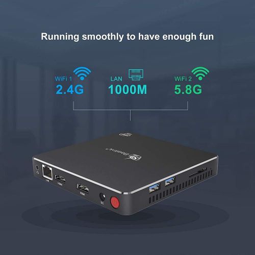  [아마존베스트]Mini PC, Windows 10 Pro Beelink T34 8G RAM 128GB SSD with Intel Celeron N3450 Processor, 2.4G/5G Dual WiFi/Gigabit Ethernet/ 4K HD/Dual HDMI/USB 3.0/BT-4.0, Support Auto Power On