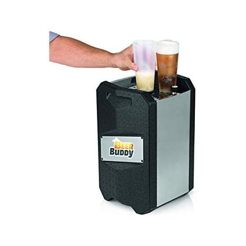  [아마존베스트]Beer Buddy Version 2020 Bottoms Up mobile beer dispenser with no electricity. For all 5-litre party barrels. Starter pack including reusable cups, Co2 capsules and magnets.