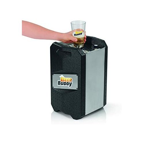  [아마존베스트]Beer Buddy Version 2020 Bottoms Up mobile beer dispenser with no electricity. For all 5-litre party barrels. Starter pack including reusable cups, Co2 capsules and magnets.