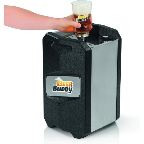  [아마존베스트]Beer Buddy Version 2020 Bottoms Up mobile beer dispenser with no electricity. For all 5-litre party barrels. Starter pack including reusable cups, Co2 capsules and magnets.