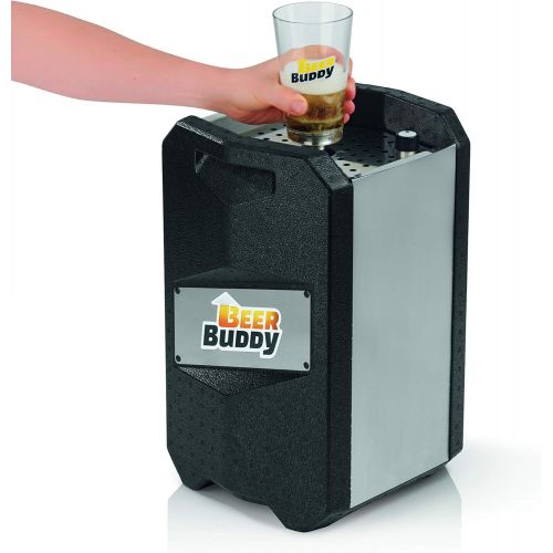  [아마존베스트]Beer Buddy Version 2020 Bottoms Up mobile beer dispenser with no electricity. For all 5-litre party barrels. Starter pack including reusable cups, Co2 capsules and magnets.