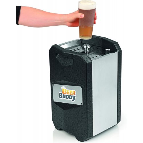  [아마존베스트]Beer Buddy Version 2020 Bottoms Up mobile beer dispenser with no electricity. For all 5-litre party barrels. Starter pack including reusable cups, Co2 capsules and magnets.