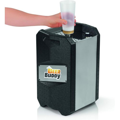  [아마존베스트]Beer Buddy Version 2020 Bottoms Up mobile beer dispenser with no electricity. For all 5-litre party barrels. Starter pack including reusable cups, Co2 capsules and magnets.