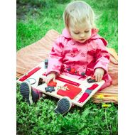 BeezyBoards Montessori busy board for toddler - 15 x 9 - weight 1.6 lb.
