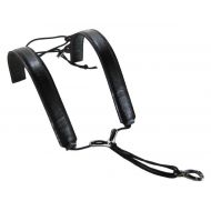 Behning & Sons Saxophone Strap, Does not burden the Neck, Shoulder Type (Black Synthetic Leather)