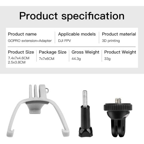  BEHORSE FPV Drone Camera Tripod Adapter Mounts with 1/4-20 Screw Compatible for Gopro Osmo Extension Display Screen