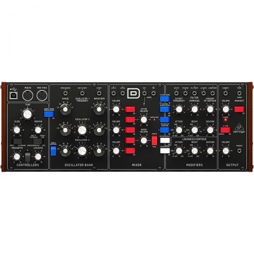  Behringer},description:n n Behringers MODEL D Analog Synthesizer is inspired by Moogs classic Minimoog Model D. At a welcome price, this Eurorack-sized synth continues in the Moog