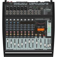 Behringer},description:The amazing PMP500 Powered Mixer packs tremendous power (2 x 250 Watts, selectable as stereo or dual mono), while maintaining an incredible power-to-weight r
