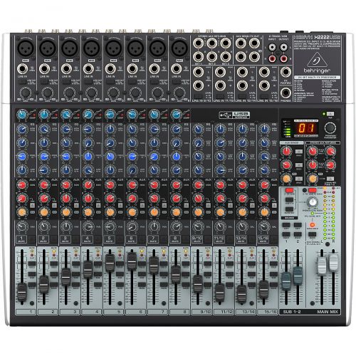  Behringer},description:The Behringer X2222USB mixing console takes the 2222FX up a notch, providing all the same great features, plus Behringers 24-bit, dual engine FX processor, w