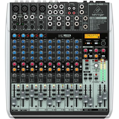  Behringer},description:The feature-packed XENYX QX1622USB mixer allows you to effortlessly achieve premium-quality sound thanks to its 4 onboard studio-grade XENYX Mic Preamps and