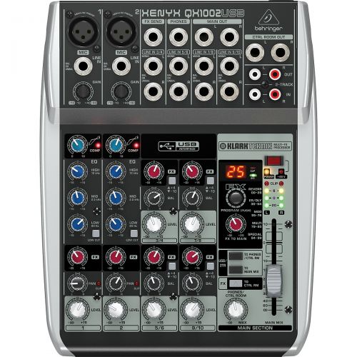  Behringer},description:The Behringer XENYX QX1002USB mixer is made to handle live gigs, and provide you with the tools necessary to capture professional-quality recordings. Along w