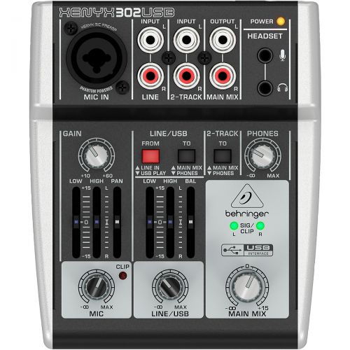  Behringer},description:The XENYX 302USB is ideally suited for a small home studio or the on-the-go recording enthusiast. At approximately 4 long and 5 wide (117 x 135 mm), the XENY