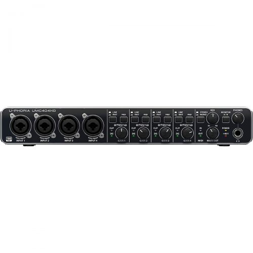 Behringer},description:Everything you want in a four-input, tabletop audio interface is in the Behringer U-PHORIA UMC404HD Audio. Behringer has taken full advantage of their relati