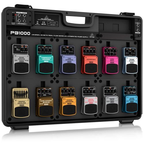  Behringer PB1000 Universal Effects Pedal Floor Board with Integrated Power Supply