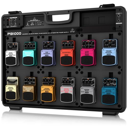  Behringer PB1000 Universal Effects Pedal Floor Board with Integrated Power Supply
