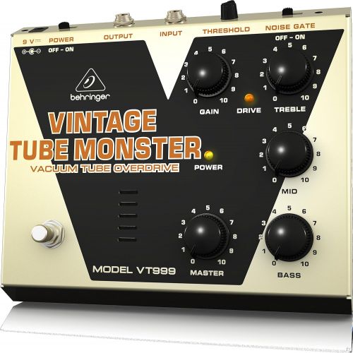  Behringer Vintage Tube Monster VT999 Classic Vacuum Tube Overdrive Instrument Effects Pedal