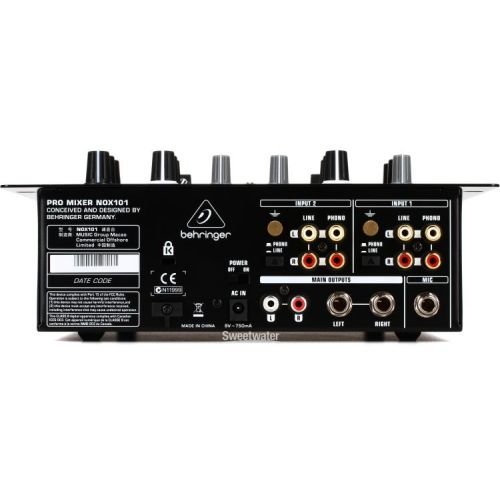  Behringer Pro Mixer NOX101 2-channel DJ Mixer