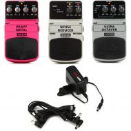 Behringer Hi Gain/Metal 3-Pack - Distortion, Octaver, and Noise Reducer with Power Supply