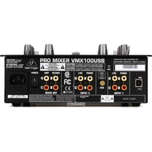  Behringer Pro Mixer VMX100USB 2-channel DJ Mixer Demo