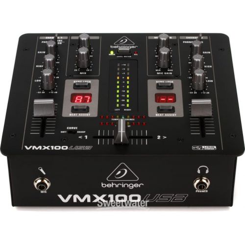  Behringer Pro Mixer VMX100USB 2-channel DJ Mixer Demo