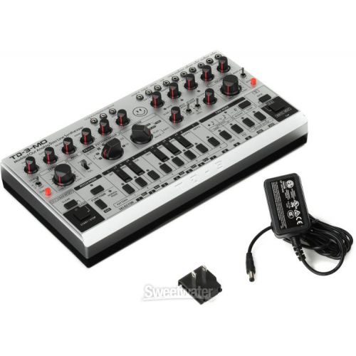  Behringer TD-3-MO-SR Analog Bass Line Synthesizer with Cables - Silver