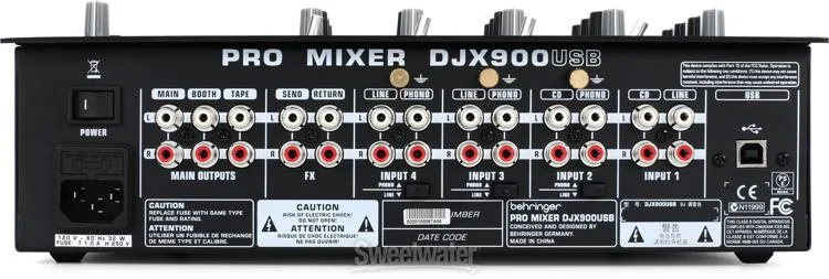  Behringer Pro Mixer DJX900USB 4-channel DJ Mixer