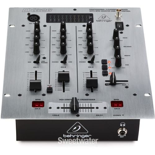  Behringer Pro Mixer DX626 3-channel DJ Mixer Demo