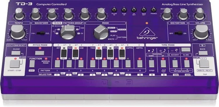  Behringer TD-3-GP Analog Bass Line Synthesizer - Purple