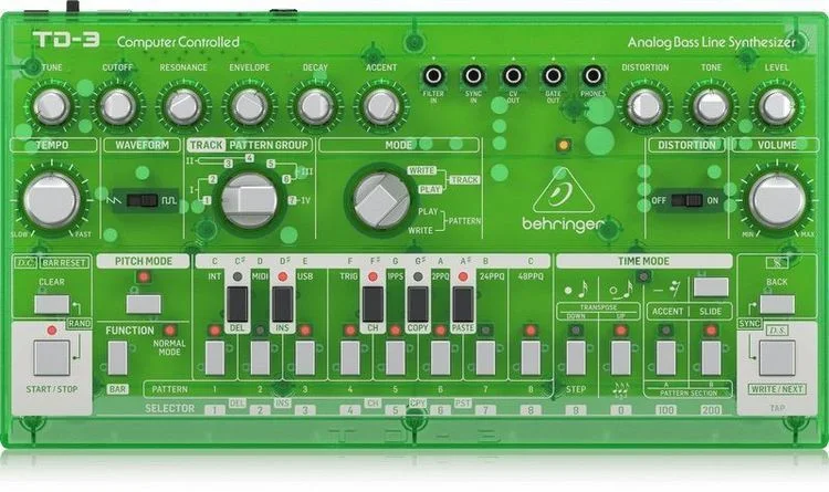  Behringer TD-3-LM Analog Bass Line Synthesizer - Lime