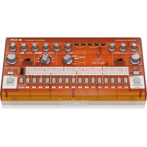  Behringer RD-6-TG Analog Drum Machine - Orange Translucent