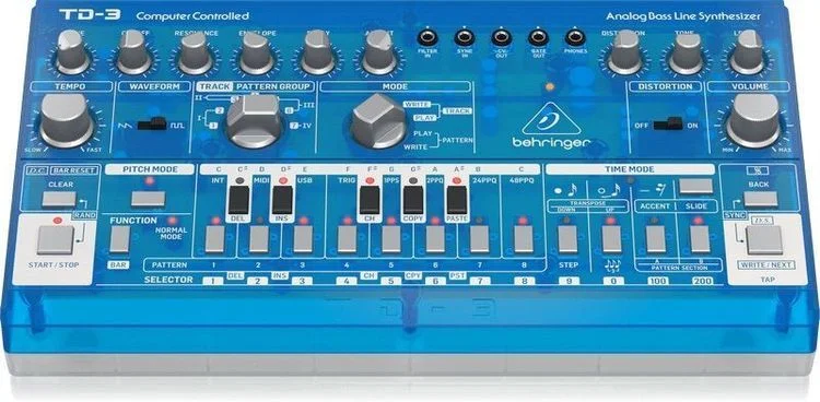 Behringer TD-3-BB Analog Bass Line Synthesizer - Baby Blue