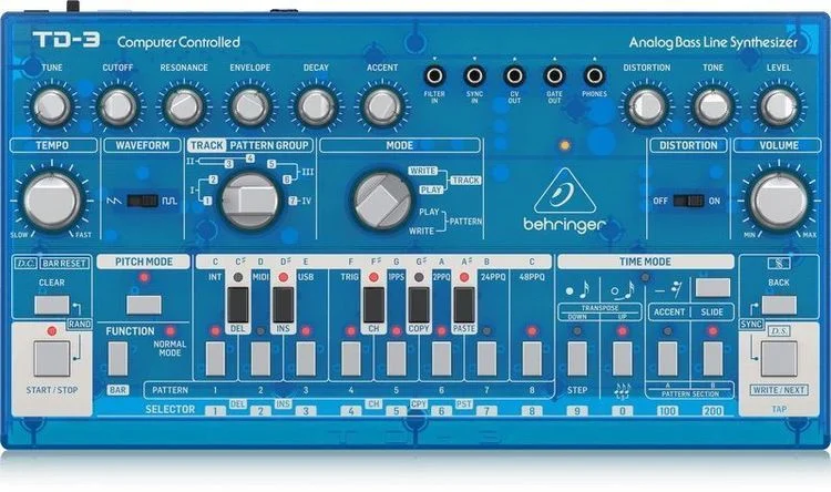  Behringer TD-3-BB Analog Bass Line Synthesizer - Baby Blue