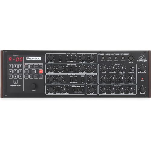  Behringer Pro-800 8-voice Polyphonic Analog Synthesizer and Rack Ears