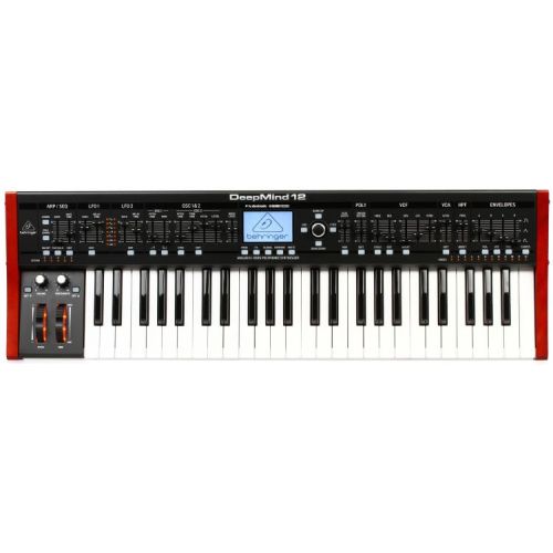  Behringer DeepMind 12 49-key 12-voice Analog Synthesizer Stage Bundle