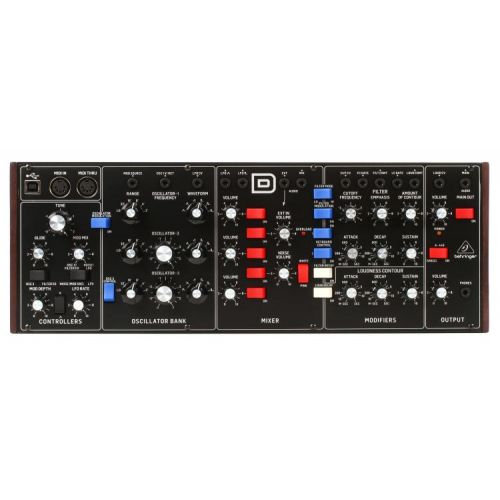  Behringer Model D Analog Synthesizer and Rack Ears